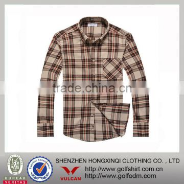 2013 Spring Newest Long Sleeve Mens Pocket Plaid Shirts