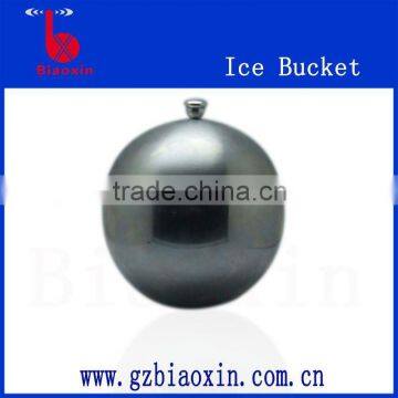 customed design ice container,stainless steel round ice bucket with lid