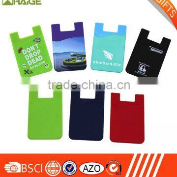 China supplier Specilized print silicone card holder for smartphone