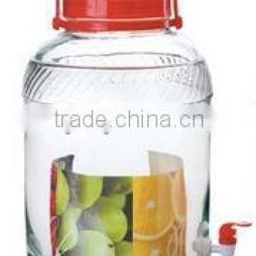 water glass jar with tap