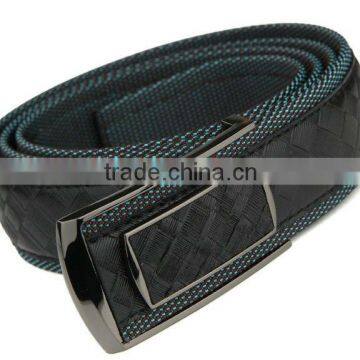 40mm Black Braided Webbing Men Rope Belt