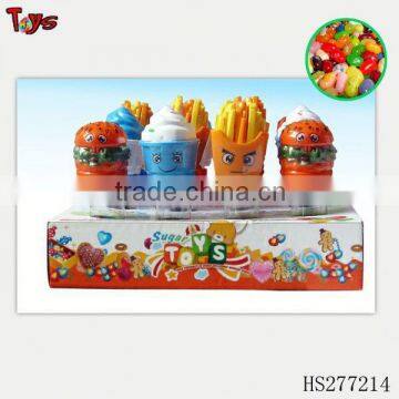 3 styles hamberger plastic candy toys