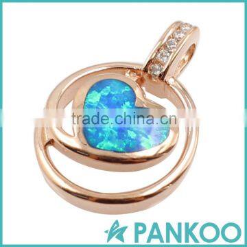 2016 Factory Directly Heart on the Loop Opal Sterling Silver Necklace Pendant for Lady