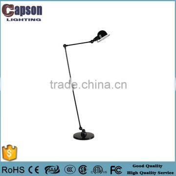 decoration modern Iron black room floor lamp with shelf