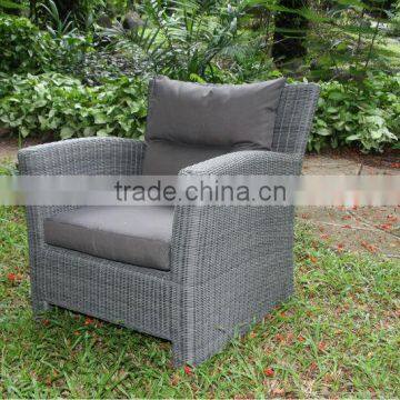 3mm round wicker poly rattan chair Wicker Sofa Chair Modern design wicker sofa set