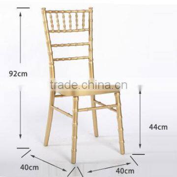 solid wood chiavari chair in golden colour for wedding and event