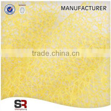 Yellow color tulle fabric for flower wrap and banquet deco