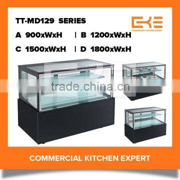 High Quality Kitchen Equipment 2 Shelves Refrigerated Bakery Case Cake Display Cooler