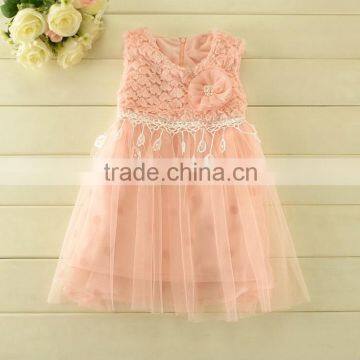3 Colors Winter Plush Flower Girls Wool Dresses
