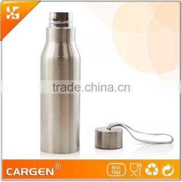 Insulated Vacuum Stainless Steel Sliver Sport Tea Bottle