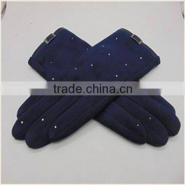 New Touchscreen Blue Faux Suede Gloves FOR Bike