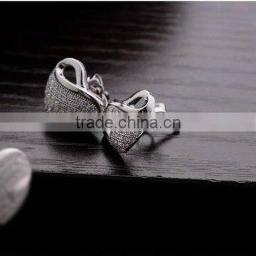 Boho Jewelry Alloy Shining Zirconia Snake Ear Piercing For Women