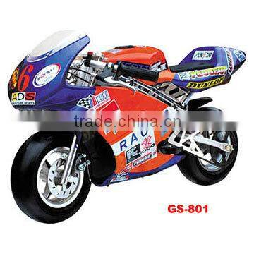 49cc air cooled chian driven pocket bike stepless speed change disc brake EPA approved