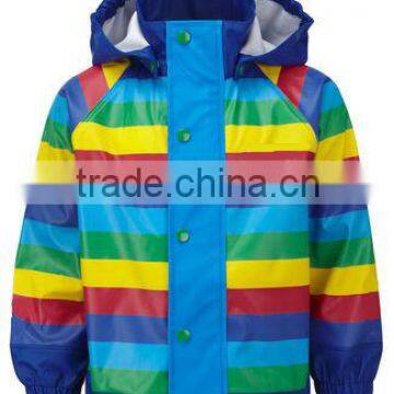 hooded Breathable waterproof rain jacket for kids