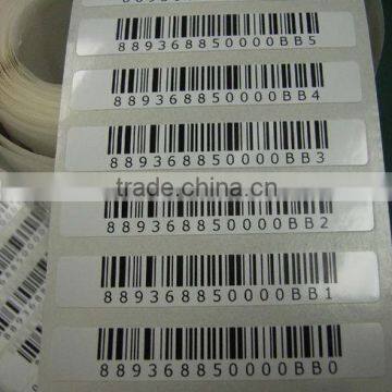 packaging label with universal product code