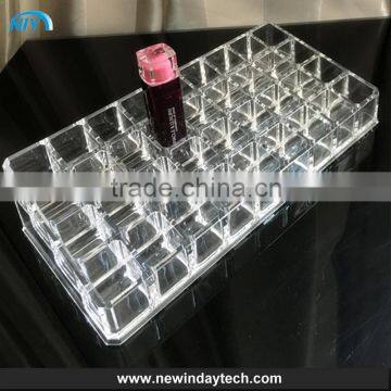 High clear customized acrylic spinning lipstick holder makeup organizer OEM