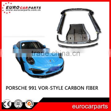 Por V-style 911 Carbon Fiber Diffuser Front Lip fit for Por 991