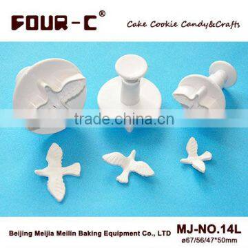 Large bird shape cake decorating plunger cutters, sugarcraft plunger cutters