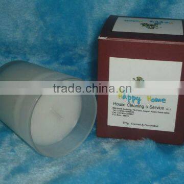Happy Home Scented Cheap Candle in glass jar and gift box