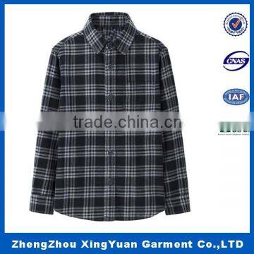 2016 Latest design 100%cotton mens yarn dyed plaid flannel shirt