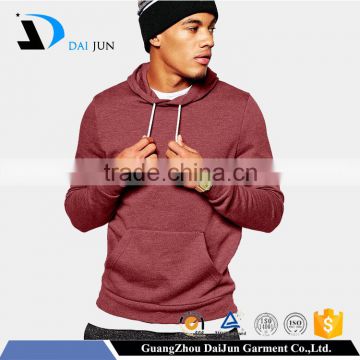 OEM top quality wine big pocket Men with hood 100% cotton ribbing fabric for sweatshirts