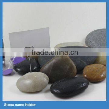 Smooth surface durable stone desktop business name card holder