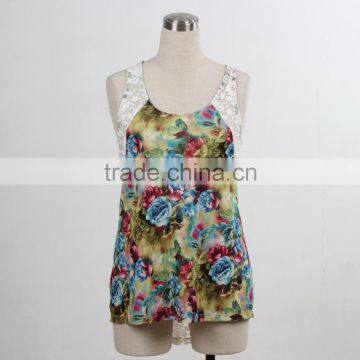 F5S15061 Women Print Vest Fitness