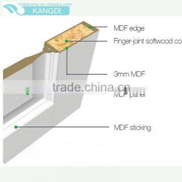 White Primed 3 Panel Ogee Stile & Rail Panel Door photo-4