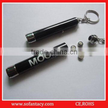 cheapest led flashlight keychain light,led light up keychain with projector LOGO