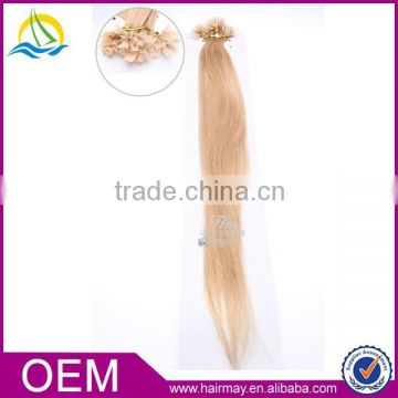 New arrival good feedback light brown nail tip hair extension