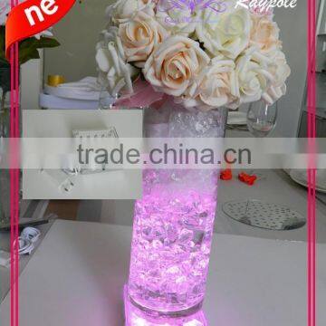 Rechargeable DIP Square 4 Inch 20pcs Led Wedding Vase Light Base for Event Decoration
