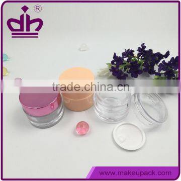 Cosmetic packing small transparent plastic jar 20g