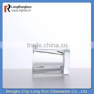 LongRun high quality mini crystal square glass candle holder wholesale