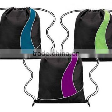 Wholesale Polyester Waterproof Drawstring Bag with mesh