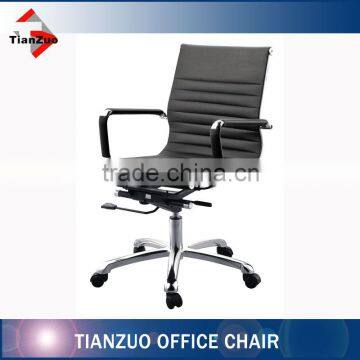 Middle Back Metal Steel Frame Pu Leather Executive Office Chair