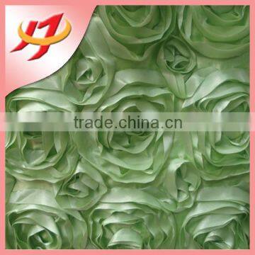 Polyester satin flower pattern dubai embroidery fabric