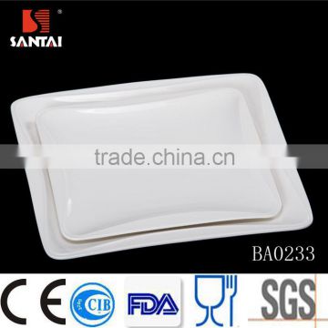 High Quality Hotel Square White Porcelain Plate