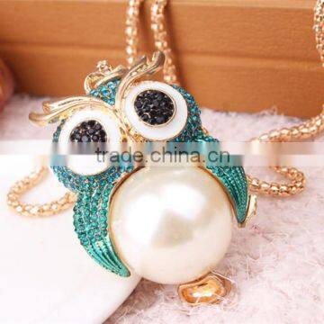 MYLOVE 2 colors coat chain trendy opal owl necklace