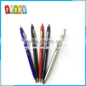 China Manufacture Hotel Slim Metal Ball Pen Metal Ballpoint Pen