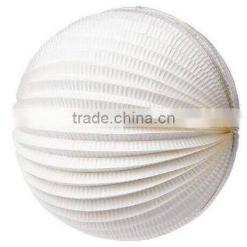 YIWU Wholesale 8" 10" 12" 20cm 25cm 30cm Hanging Decorations Accordion Paper Lanterns White Accordion Paper Lantern