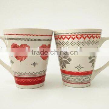 Customized 11oz chinaware decal mug for holiday