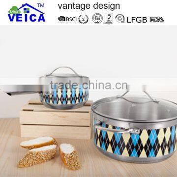 new induction cookware with design/water transfer printing pot set