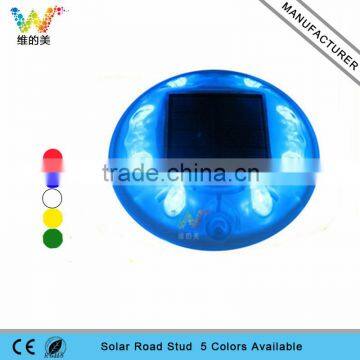 Blue led flashing solar road marker led driveway lights glass road stud