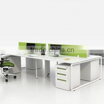 Economical simple and clear style office desk furniture with privacy screen(FIT-series)