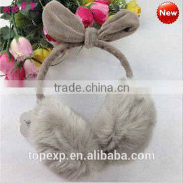 Solid Color Plush Cony Hair Soft Touch Earmuffs photo-3