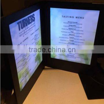 insert size 8*11inch led backlit menu for restaurant