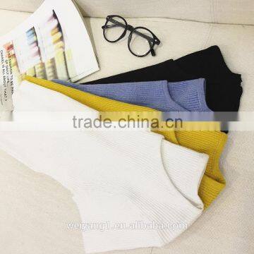 Wholesales Women Blank Summer Short Slim Fit Tops Round Neck photo-5