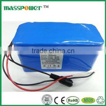 Hot sales 18650 lithium ion 25.9v 7800mah battery
