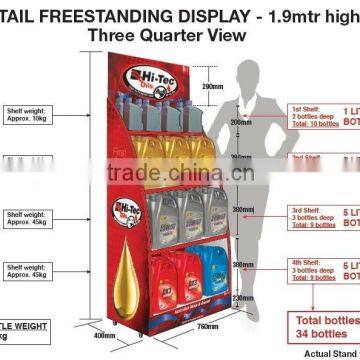 zic oil display rack/Metal engine oil display rack