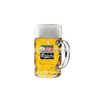 high quality crystal 1 litre beer glass mug with logo